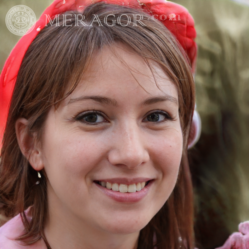 Mädchengesicht auf InLinx-Avatar Gesichter von Mädchen Europäer Russen Mädchen
