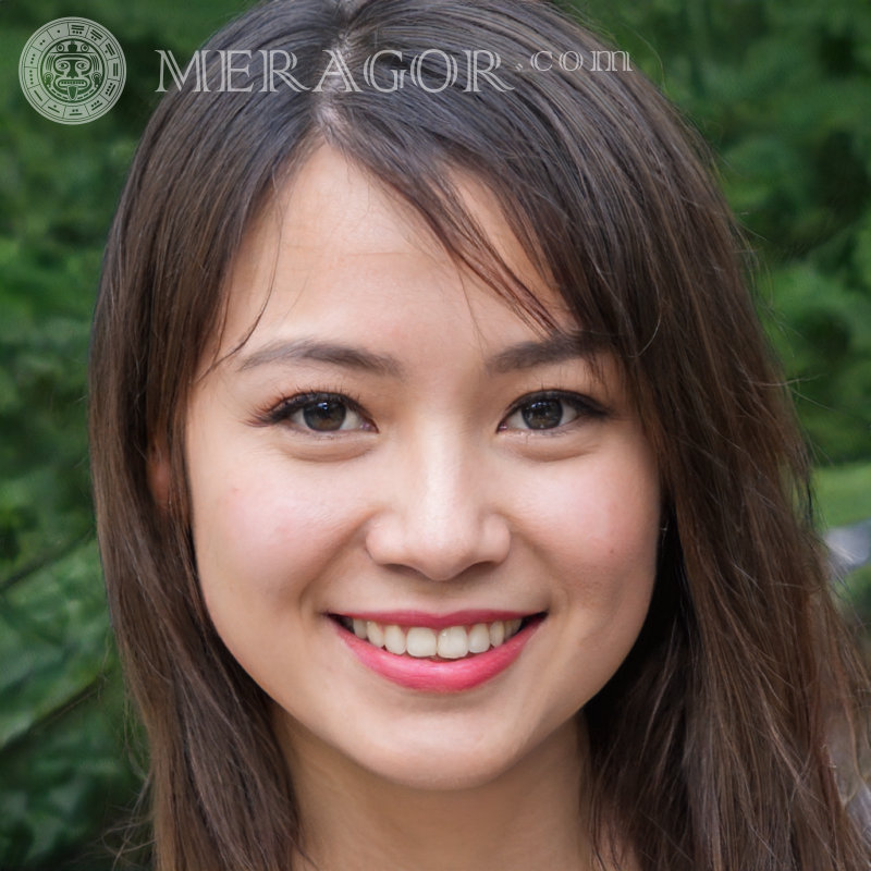 Gesicht eines hübschen chinesischen Mädchens Gesichter von Mädchen Europäer Russen Mädchen
