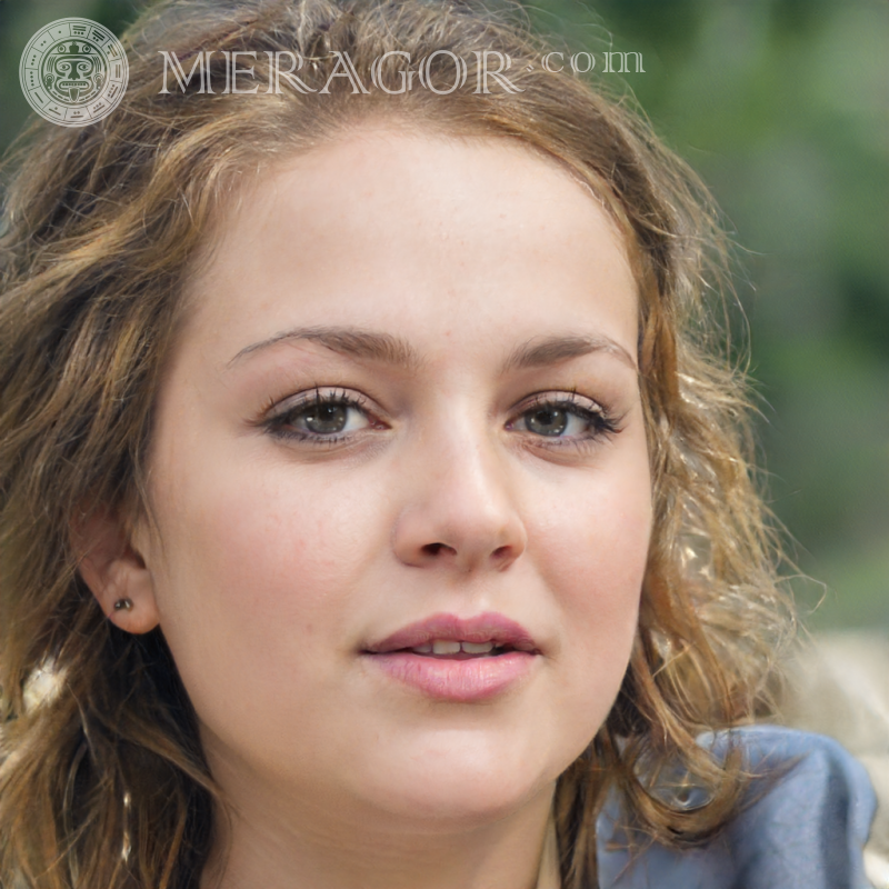 Das Gesicht des Mädchens auf dem Academia-Avatar Gesichter von Mädchen Europäer Russen Mädchen