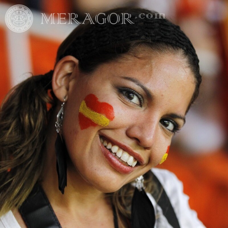 Gesicht des spanischen Mädchens Spanier