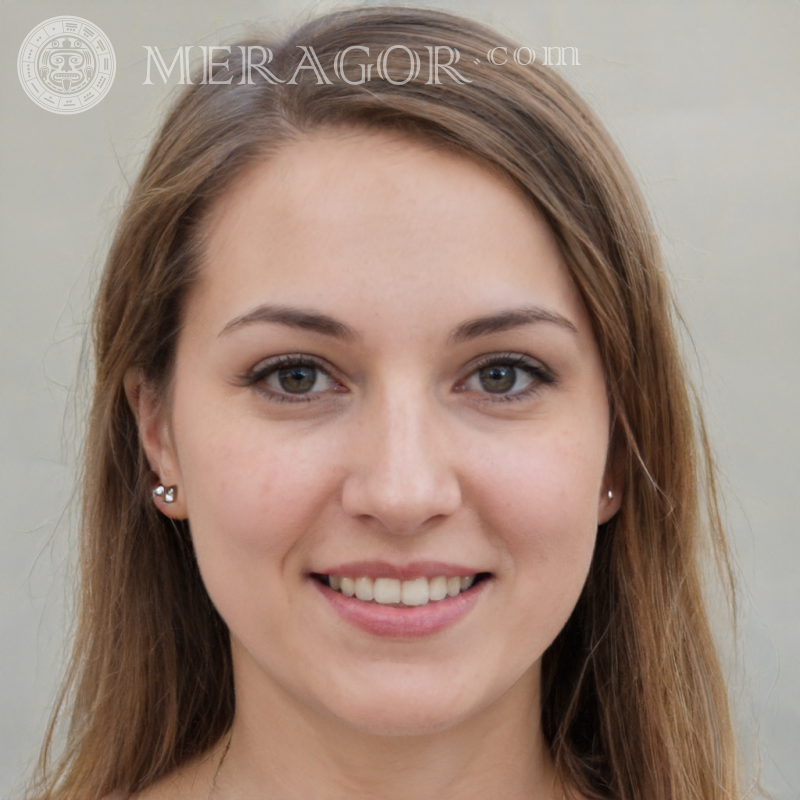 Belle photo du visage une fille pour les documents Visages de filles Européens Russes Les filles