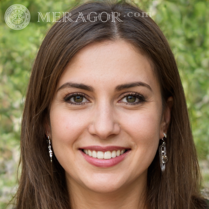 Photo Spanish woman on profile Spaniards Europeans Portuguese