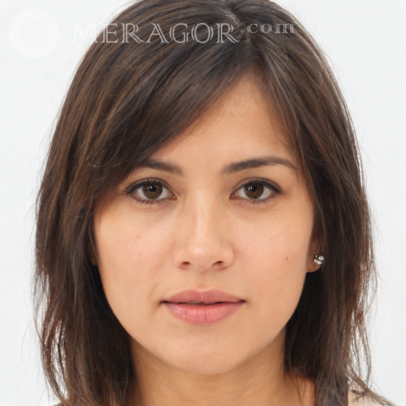 Mujeres inglesas en la foto de perfil para documentos. Británico Europeos Niñas adultas