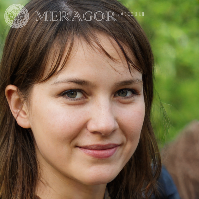 Обличчя української дівчини шатенки Українці Європейці Дорослі дівчата