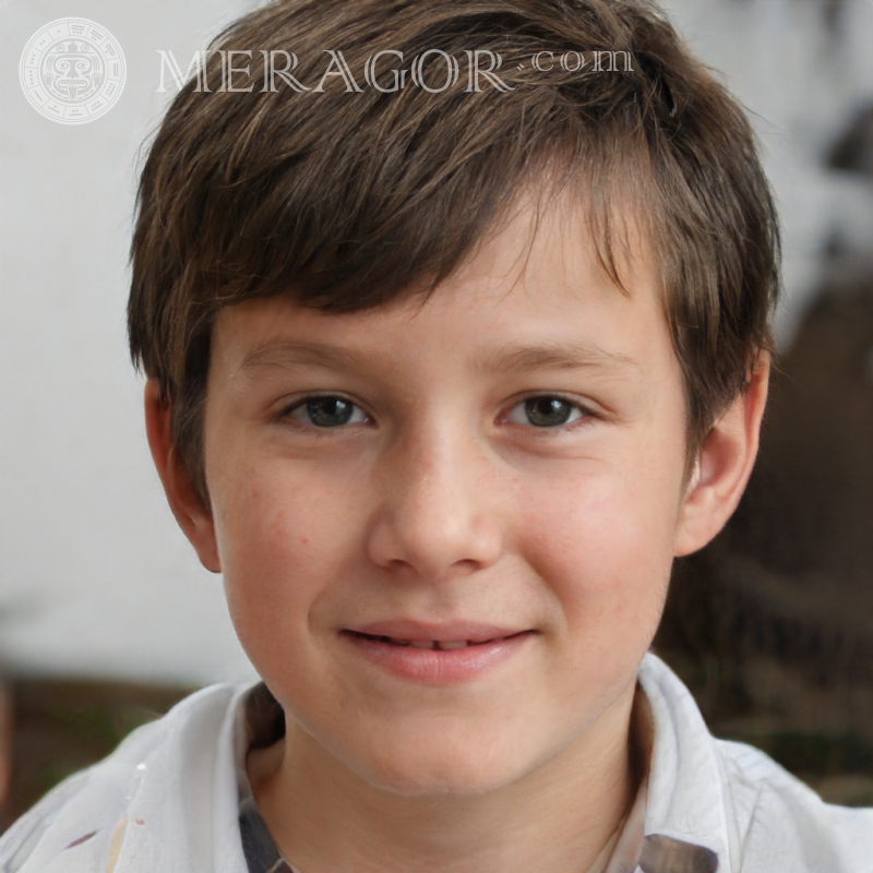 Laden Sie das Gesicht eines zufriedenen Jungen auf Avatar herunter Gesichter von Jungen Briten Amerikaner Argentinier