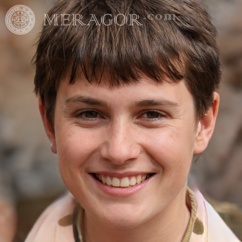 Download the face of a smiling boy on the desktop Faces of boys British Americans Argentines