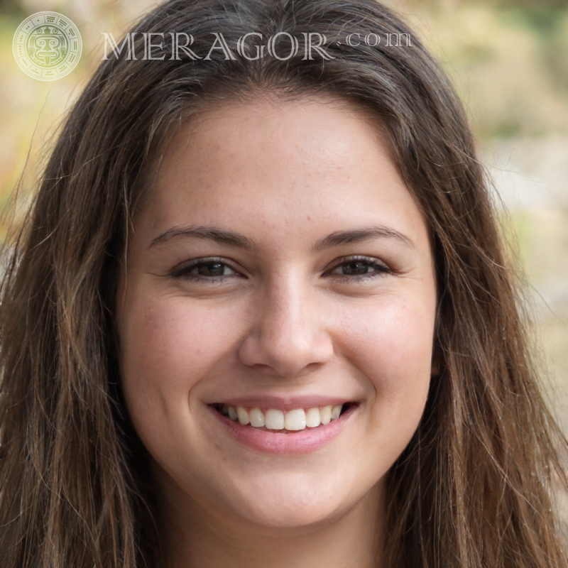 Ein Bild des Gesichtes eines Mädchens, das von einem neuronalen Netzwerk erstellt wurde Amerikaner Kanadier Mädchen