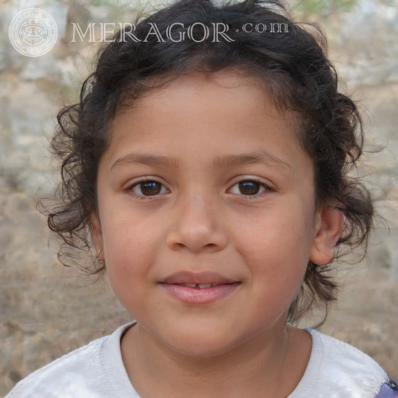 Mexikanisches Mädchen 5 Jahre alt Maedchen Schwarze Gesichter, Porträts