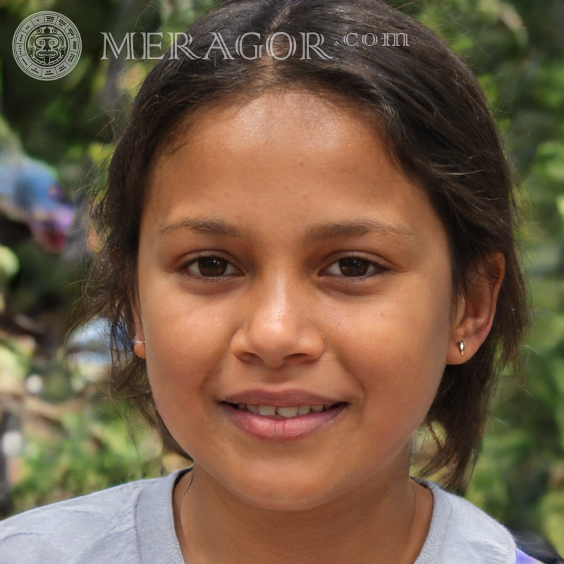 Mexicana de 4 años Niñas Negros Caras, retratos