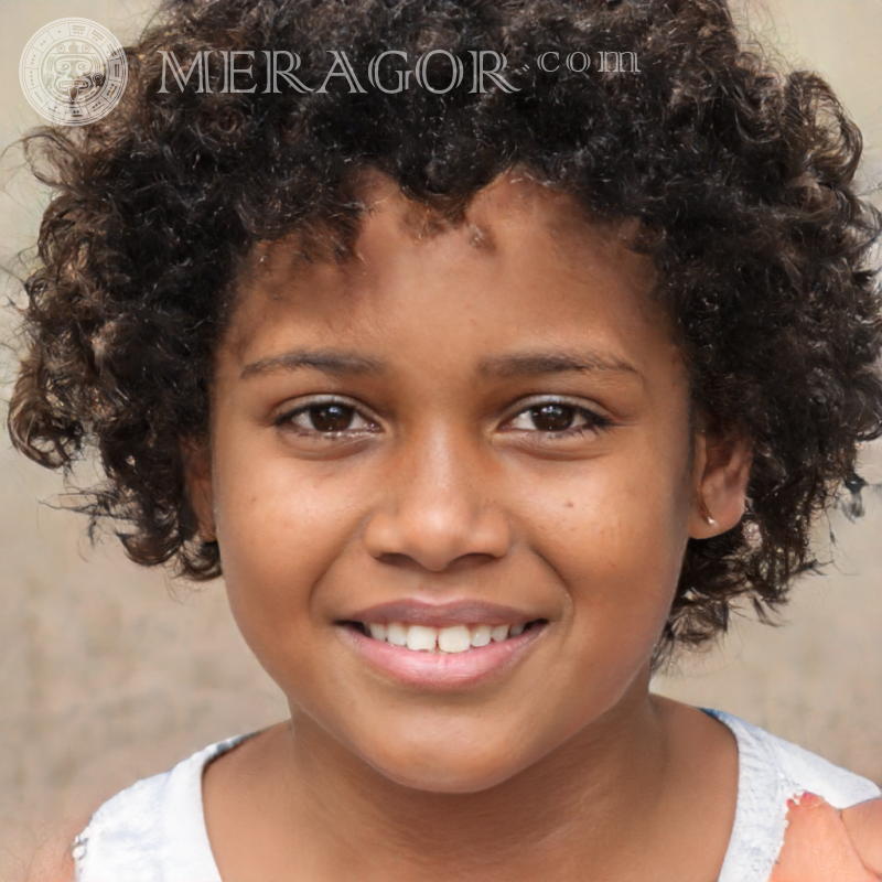 Afrikanisches Mädchen 6 Jahre alt Maedchen Schwarze Gesichter, Porträts