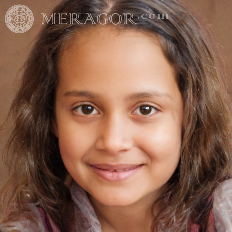 Chica latina de 7 años Niñas Negros Caras, retratos