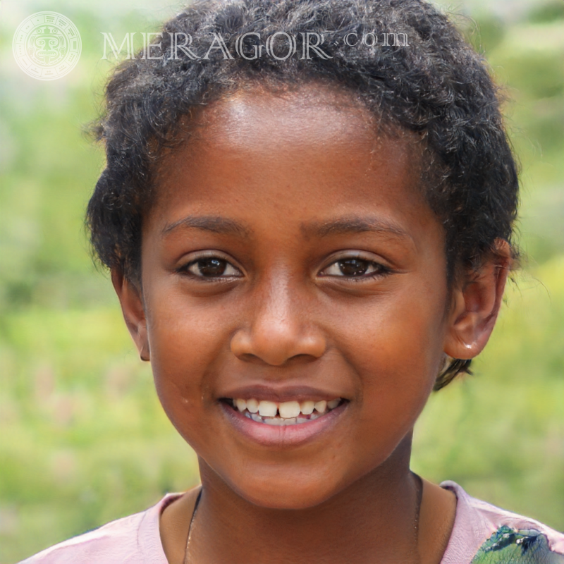 Портрет маленької африканської дівчинки Темношкірі Людина, портрети Всі особи