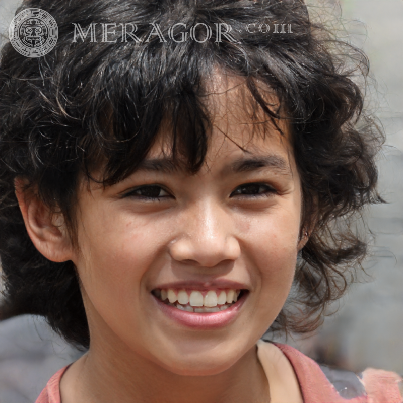 Foto de uma garota tailandesa Negros Pessoa, retratos Todas as faces