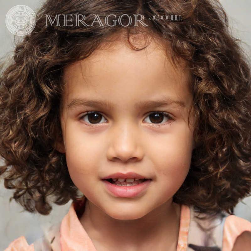 Портрет маленької бразильської дівчинки Темношкірі Бразильці Європейці