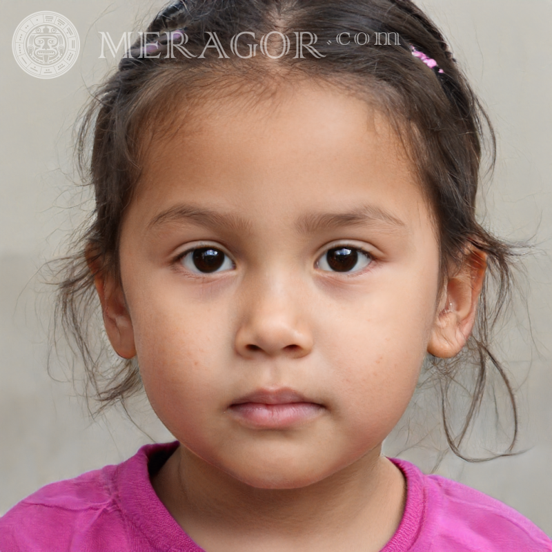Портрет португальской маленькой девочки Испанцы Бразильцы Мексиканцы