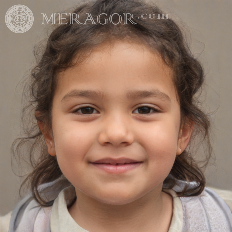 Portrait une petite fille portugaise Espagnols Brésiliens Mexicains