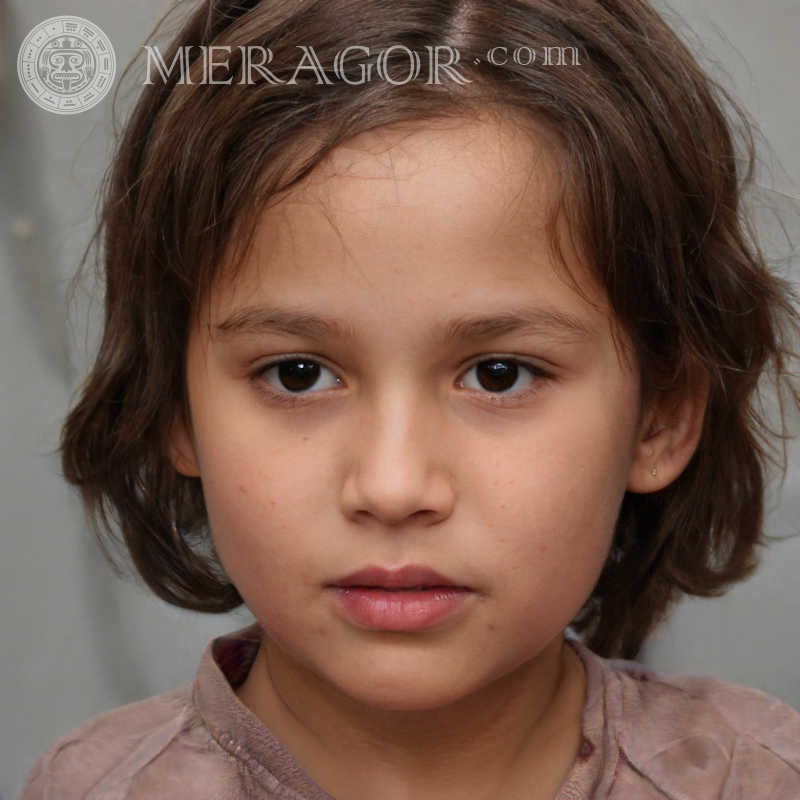 Portrait of a Cuban little girl Spaniards Brazilians Mexicans