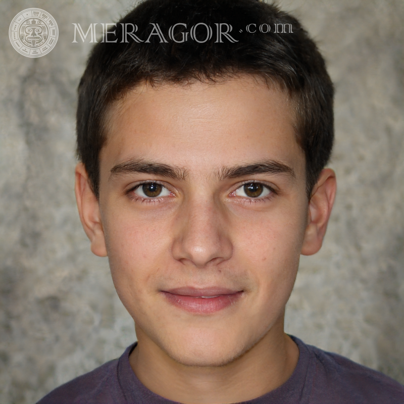 Foto de um cara paciente para foto de perfil Rostos de rapazes Americanos Canadenses Pessoa, retratos