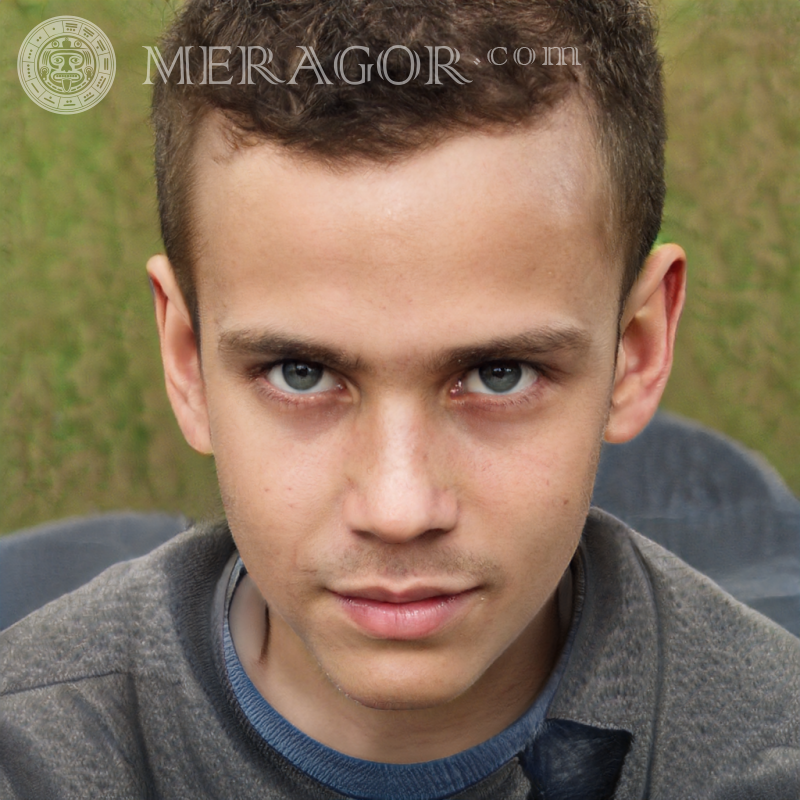 Foto de perfil de cara agressivo Rostos de rapazes Americanos Canadenses Pessoa, retratos