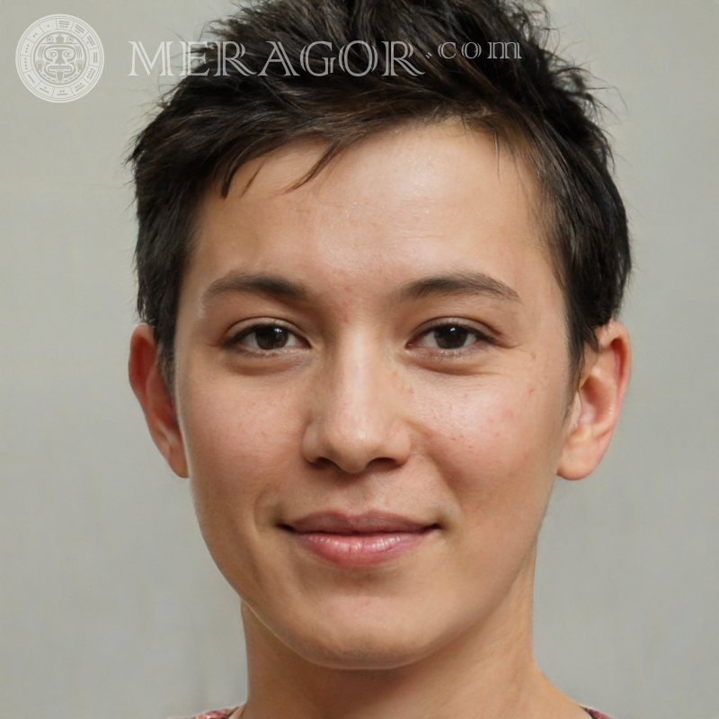 Foto do rosto do cara no avatar de 18 anos Rostos de rapazes Britânico Europeus Pessoa, retratos