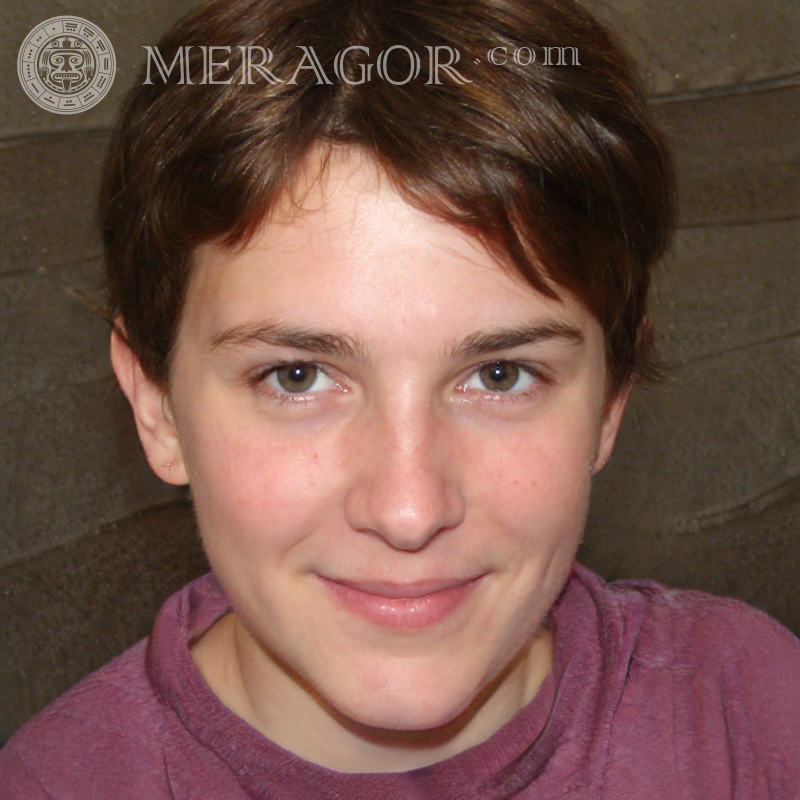 La cara de un chico educado en el avatar. Rostros de chicos Europeos Franceses Caras, retratos