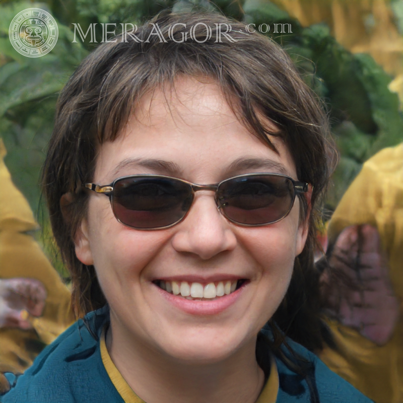 Face of Canadian woman wearing sunglasses Canadians Americans Women