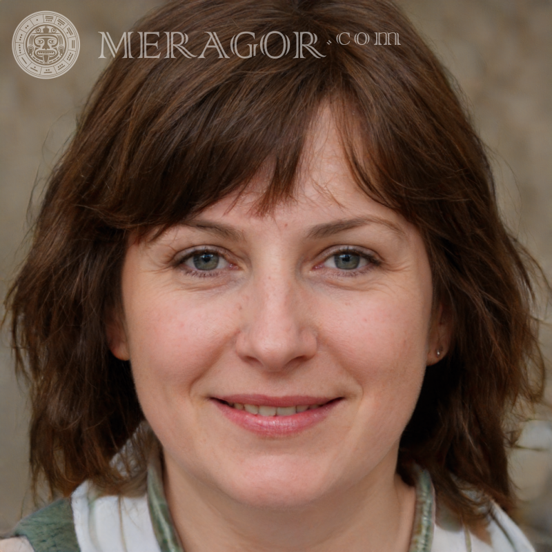 Foto einer lächelnden ukrainischen Frau Ukrainer Europäer Russen