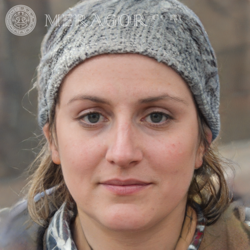 Foto einer Frau mit Hut Russen Europäer Ukrainer