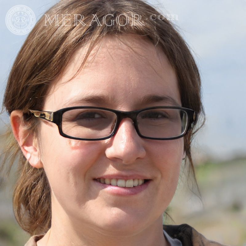 Überlege dir einen Avatar für eine Frau mit Brille Russen Europäer Ukrainer