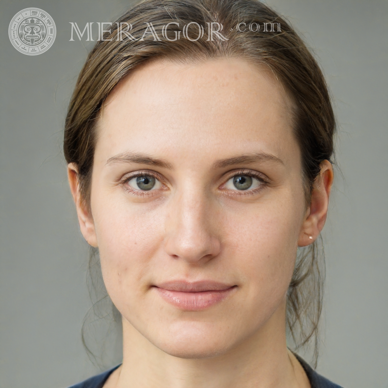 Beautiful woman avatar for documents Russians Europeans Ukrainians