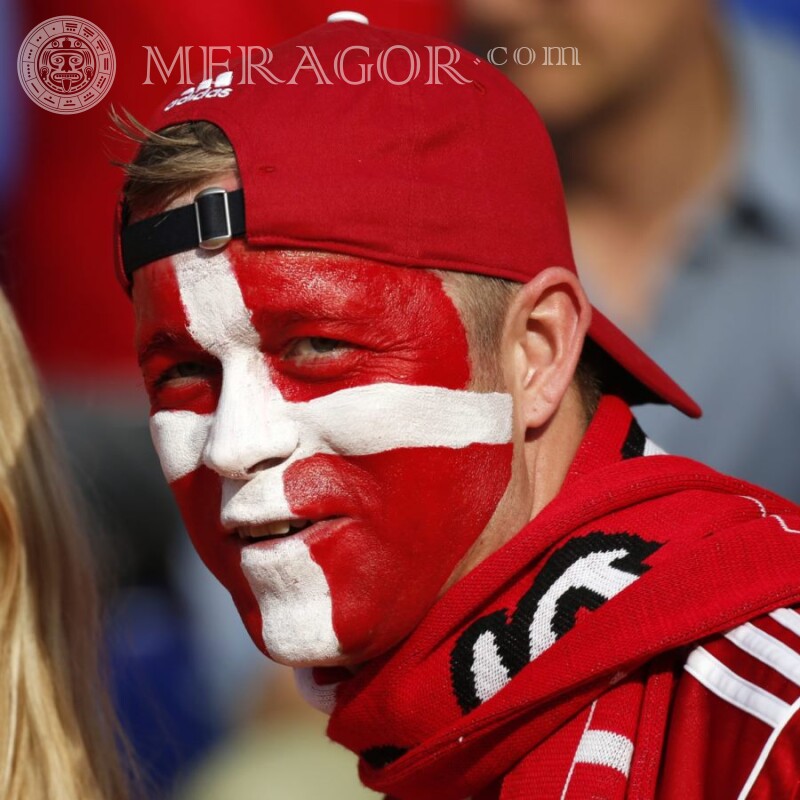 Dinamarquês com bandeira Danes