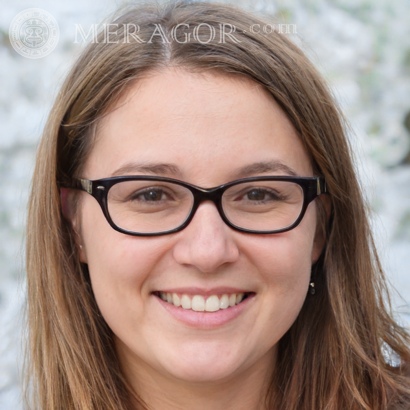 Фейкові фото жіночі в окулярах Поляки Європейці Жінки