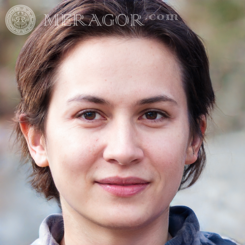 Avatars for women with medium hair Russians Europeans Ukrainians
