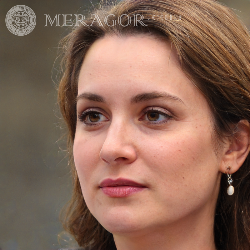 Foto de uma vista lateral do rosto de uma mulher Russos Europeus Ucranianos