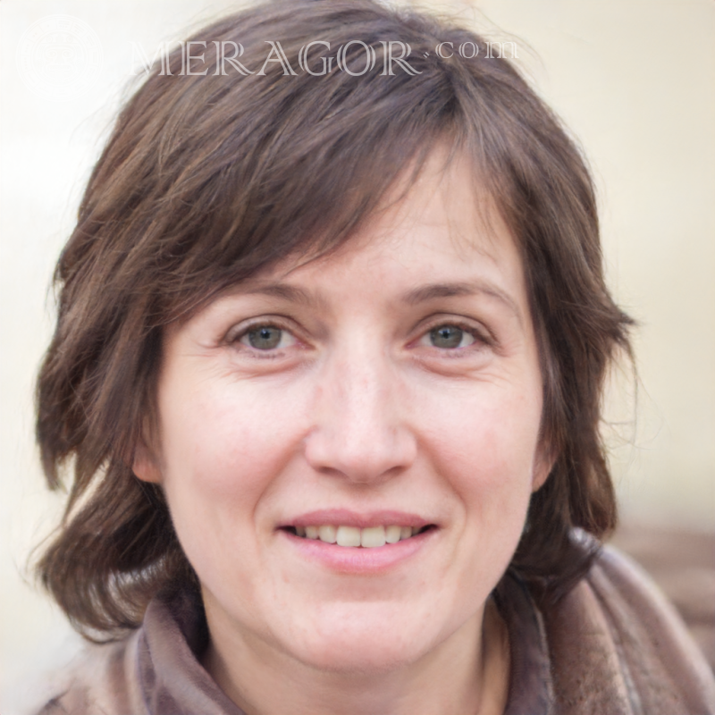 Portrait of a 50-year-old woman Russians Europeans Ukrainians