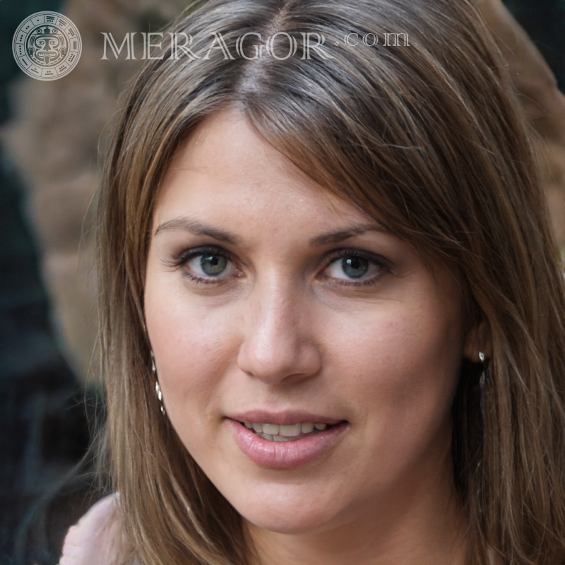 Avatares de rostos femininos Russos Europeus Ucranianos