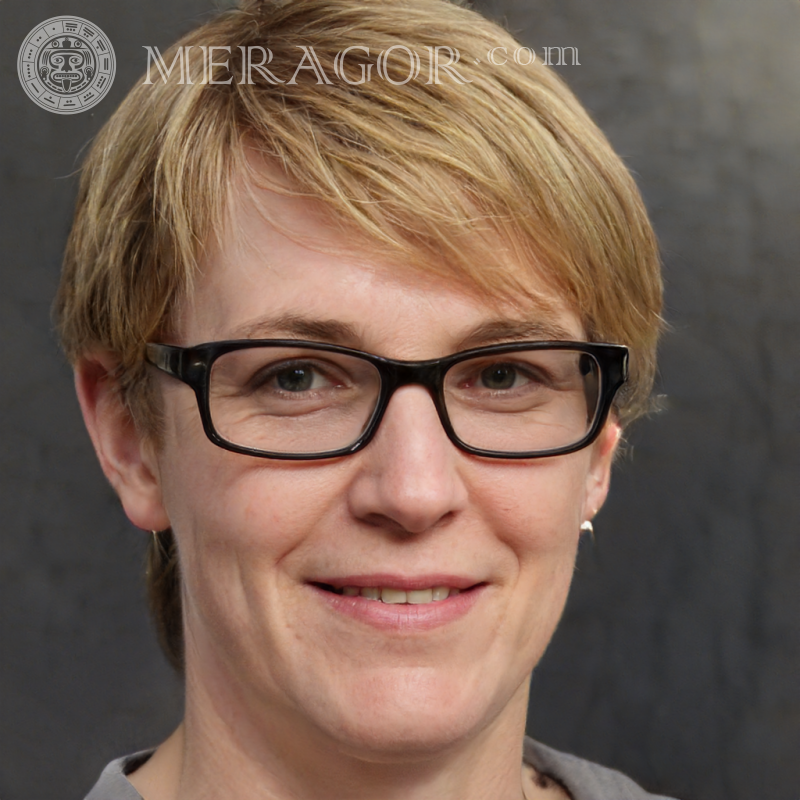 Mujer escandinava con gafas Caras, retratos Británico Europeos Suecos