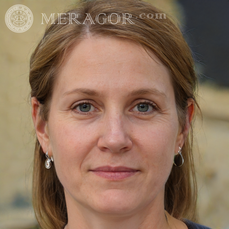 A selection of female faces on the profile British Europeans Women