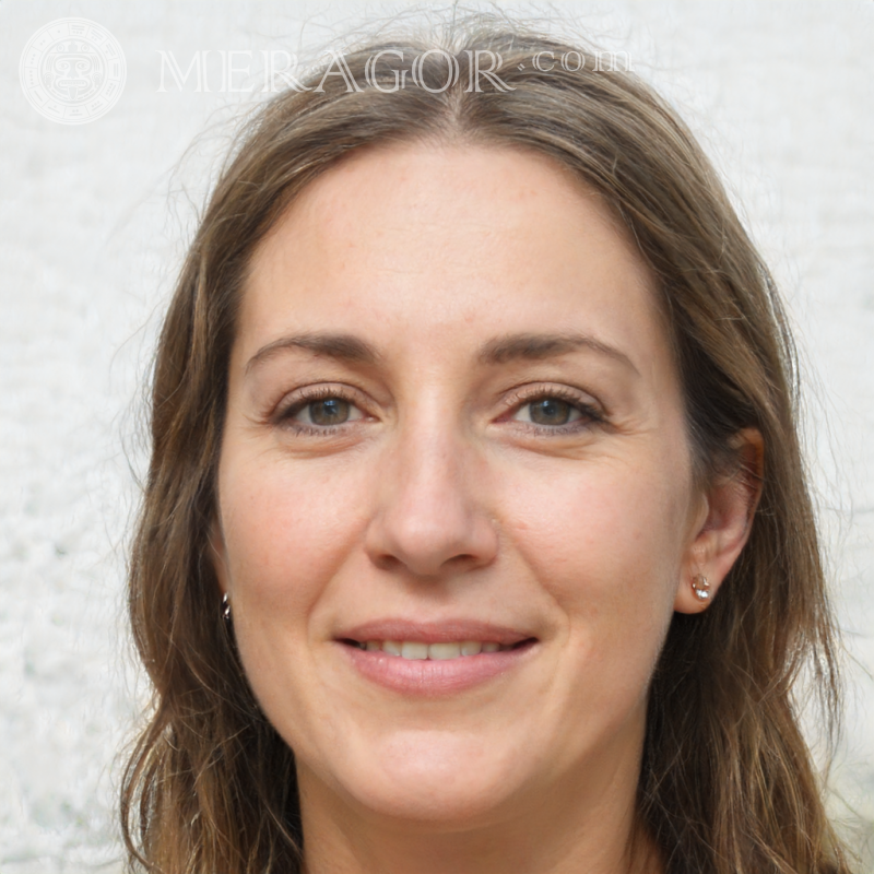 Woman's face on a light background Faces of women British Europeans Women