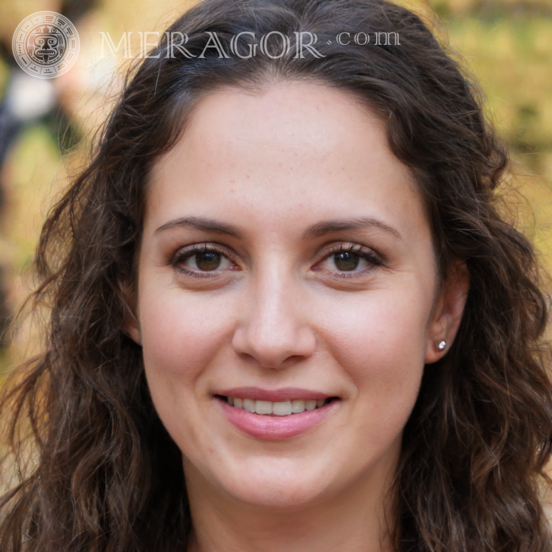 Photo face of a beautiful Italian woman Portuguese Europeans Italians Spaniards