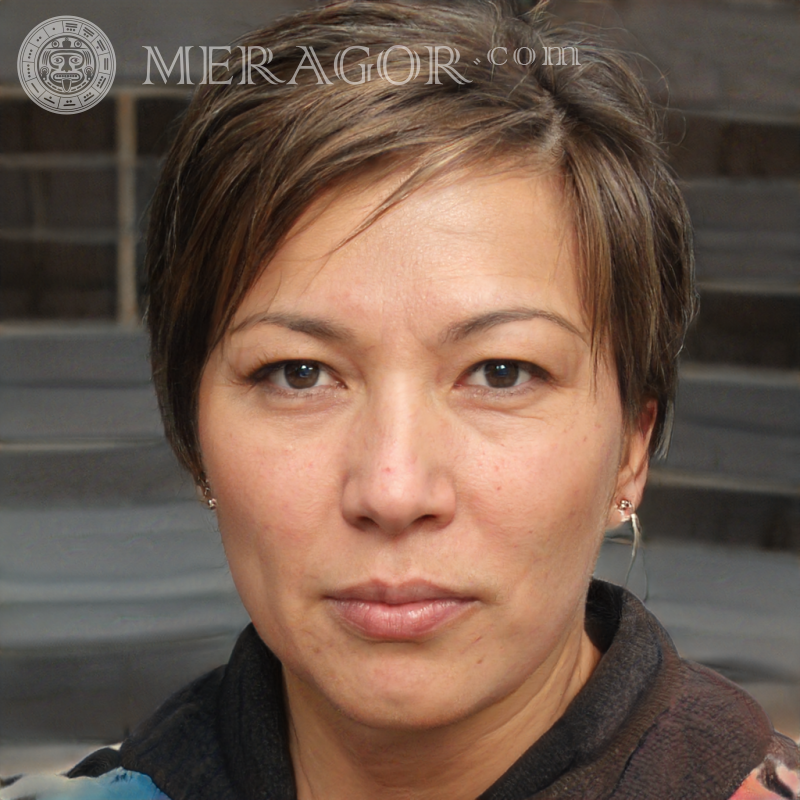 Женские картинки фото азиатское лицо Американцы Канадцы Женщины