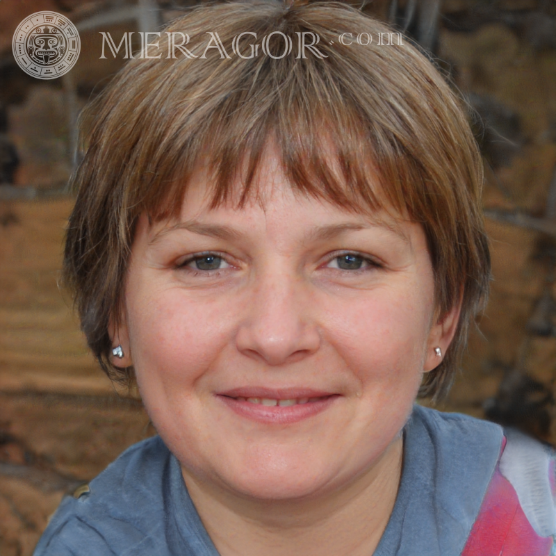 Portrait of a woman for registration Russians Europeans Ukrainians