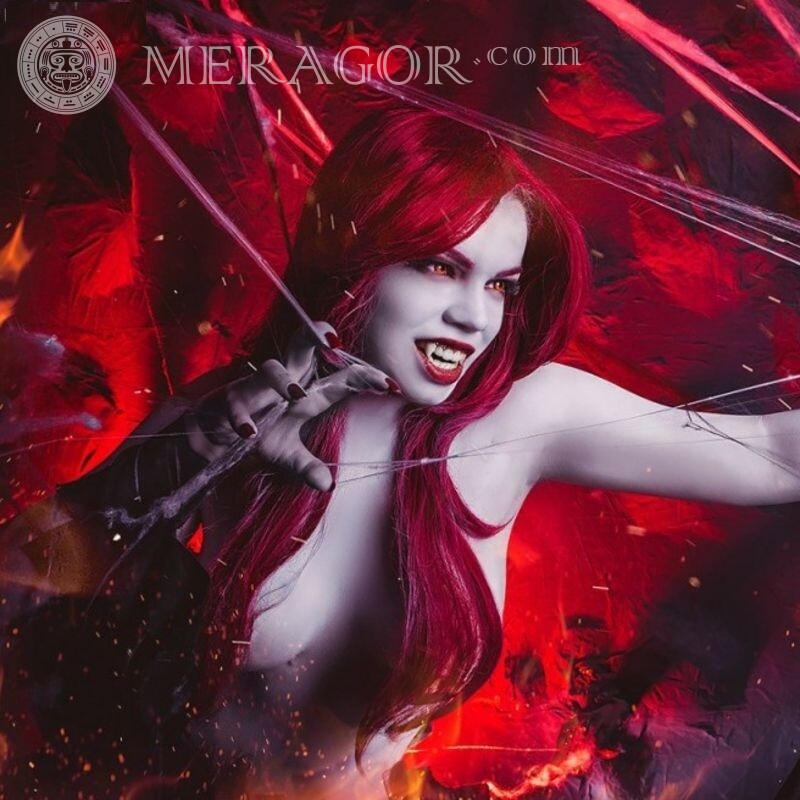 Beautiful vampire redhead girl for icon Vampires Girls Reds