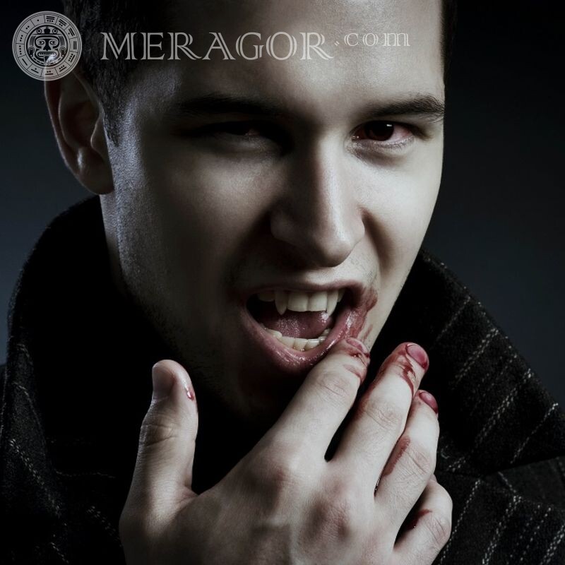 Cara vampiro no avatar Rostos de rapazes Vampiros Pessoa, retratos