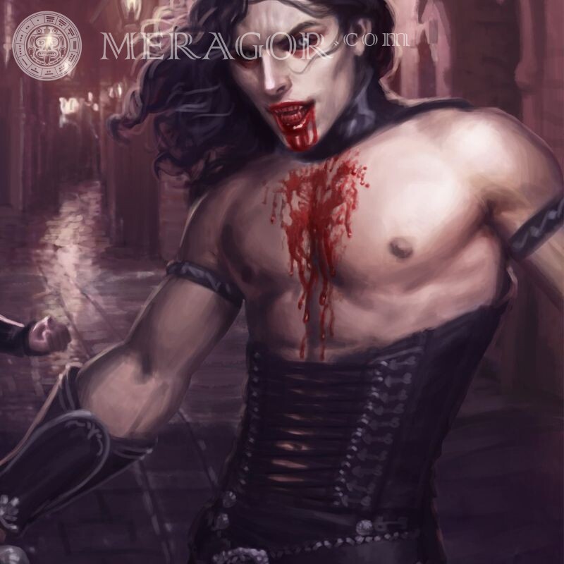 Arte com um vampiro no avatar Vampiros