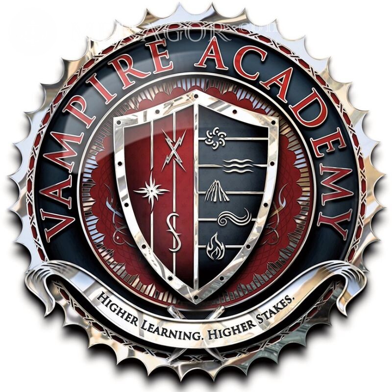Emblema do avatar da academia de vampiros Vampiros Para o clã Logos
