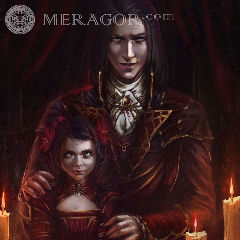 Imagem de avatar de família de vampiros Vampiros Anime, desenho Infantis