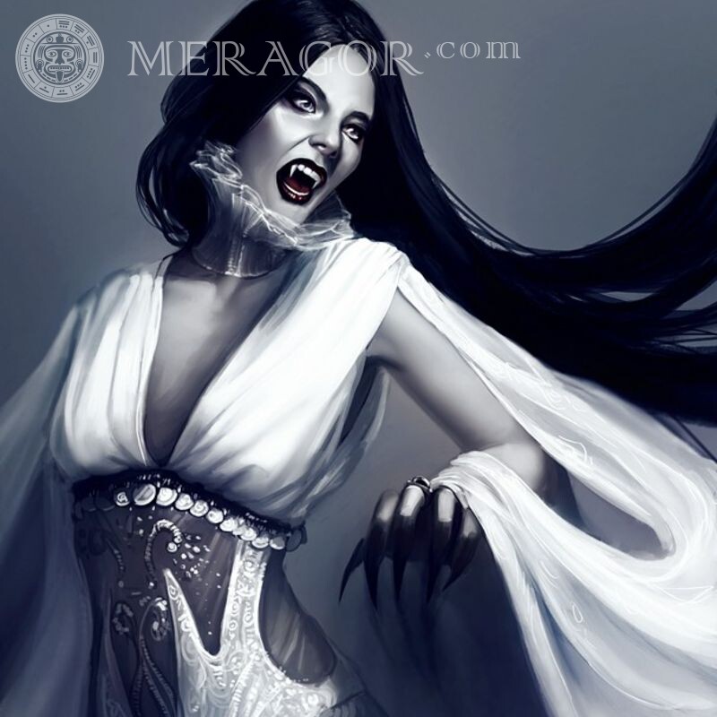 Женщина вампир на аватар Вампиры Брюнетки Лица, портреты