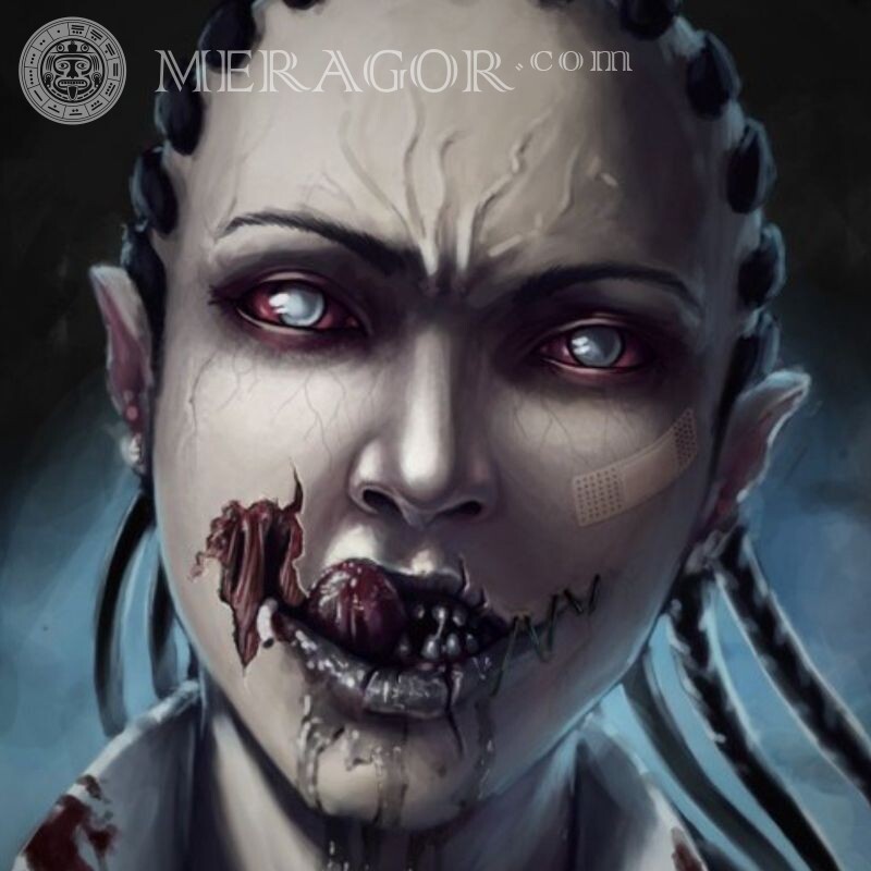 Image de zombie fille vampire pour avatar Vampires Les filles Visages, portraits