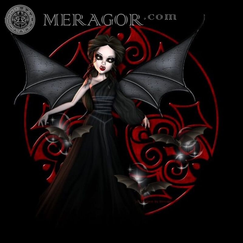 Télécharger l'avatar de vampire Vampires Animé, dessin Noires